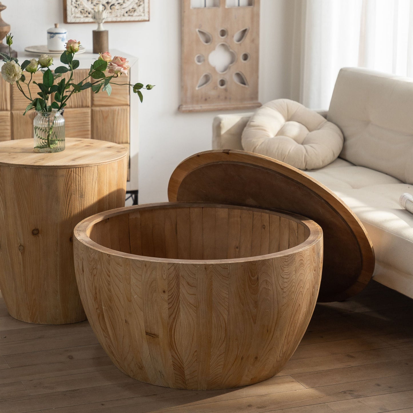 Vintage Style Bucket Shaped Coffee Table by Blak Hom