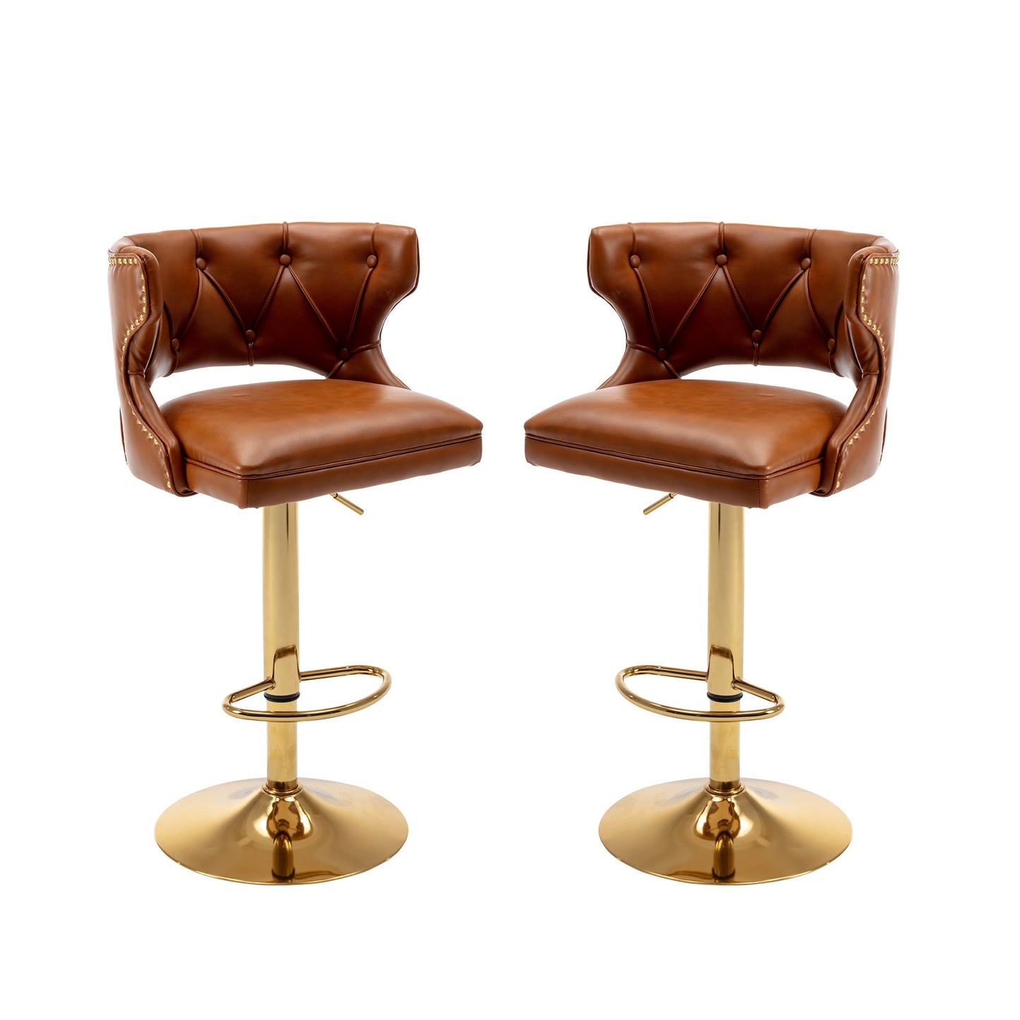 Set of 2 Modern Fashionable Velvet Bar Stools by Blak Hom