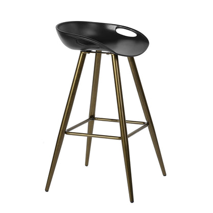 Set of 2 Black and Gold Counter Stool by Blak Hom