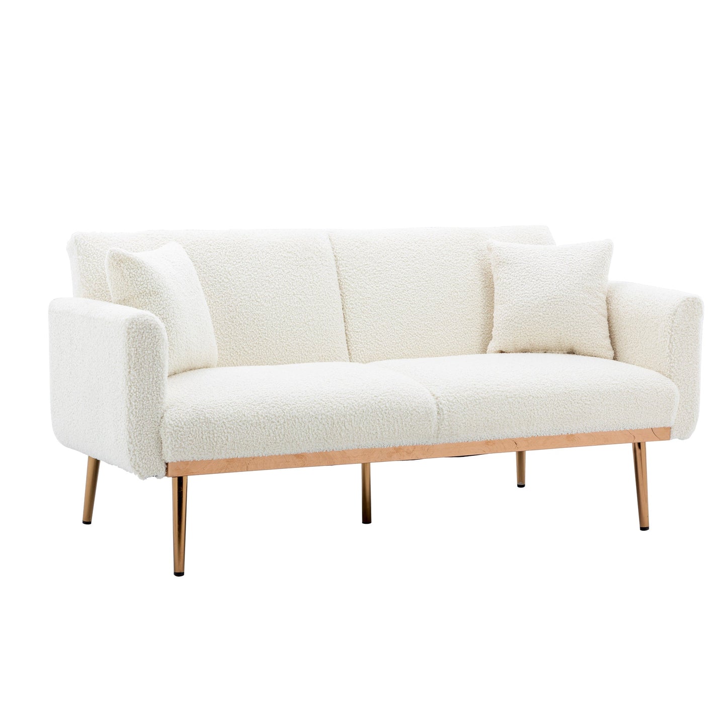 Velvet Accent loveseat sofa with metal feet by Blak Hom