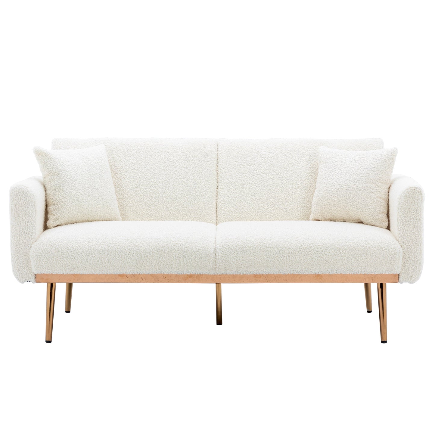 Velvet Accent loveseat sofa with metal feet by Blak Hom