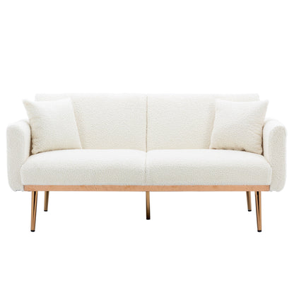 Velvet Accent loveseat sofa with metal feet by Blak Hom