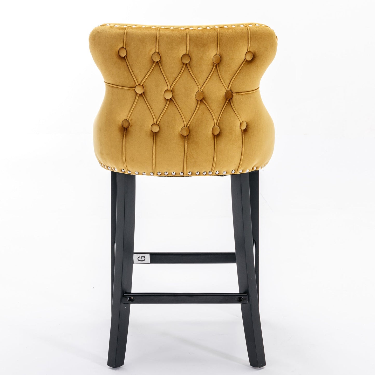 Yellow Velvet Barstool by Blak Hom