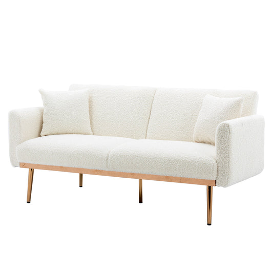 Velvet Accent loveseat sofa with metal feet by Blak Hom