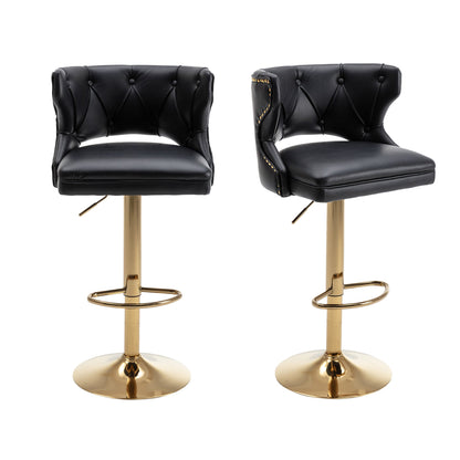 Set of 2 Modern Fashionable Velvet Bar Stools by Blak Hom