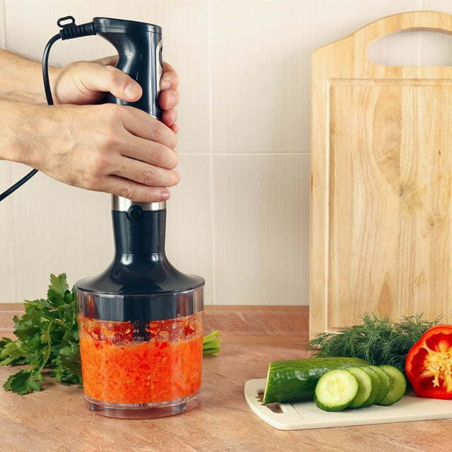 Immersion Blender 4-In-1 6 Speed Hand Mixer by Blak Hom