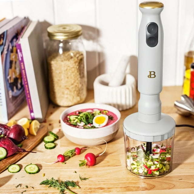 2-Speed Immersion Blender with Chopper & Measuring Cup by Blak Hom