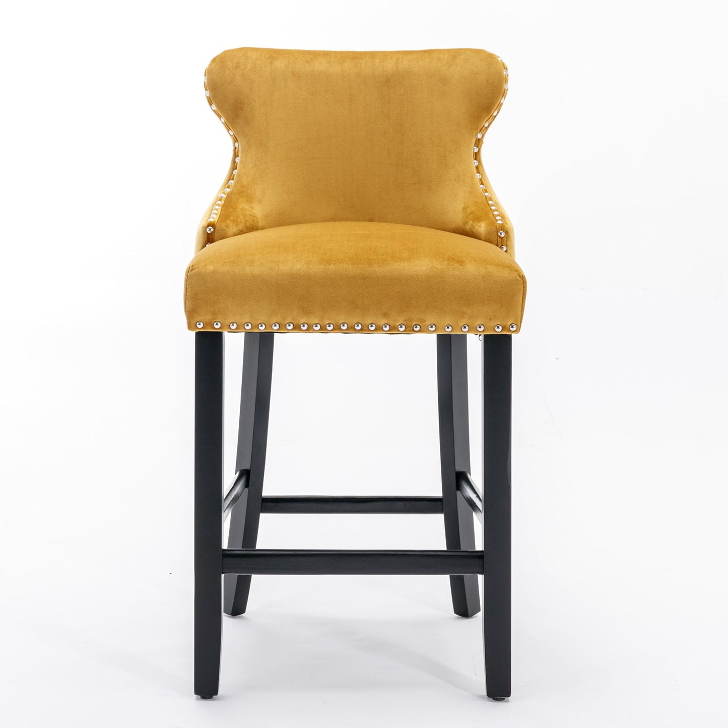 Yellow Velvet Barstool by Blak Hom