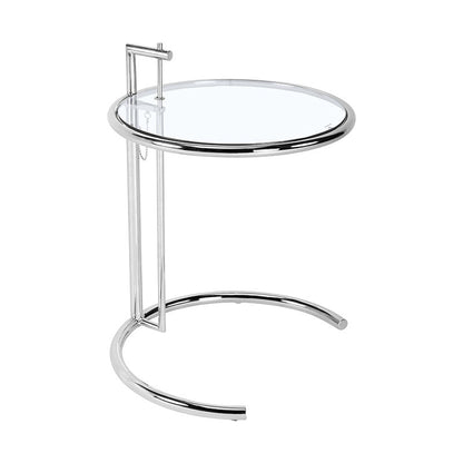 Tempered Glass Stainless Steel Side Table by Blak Hom