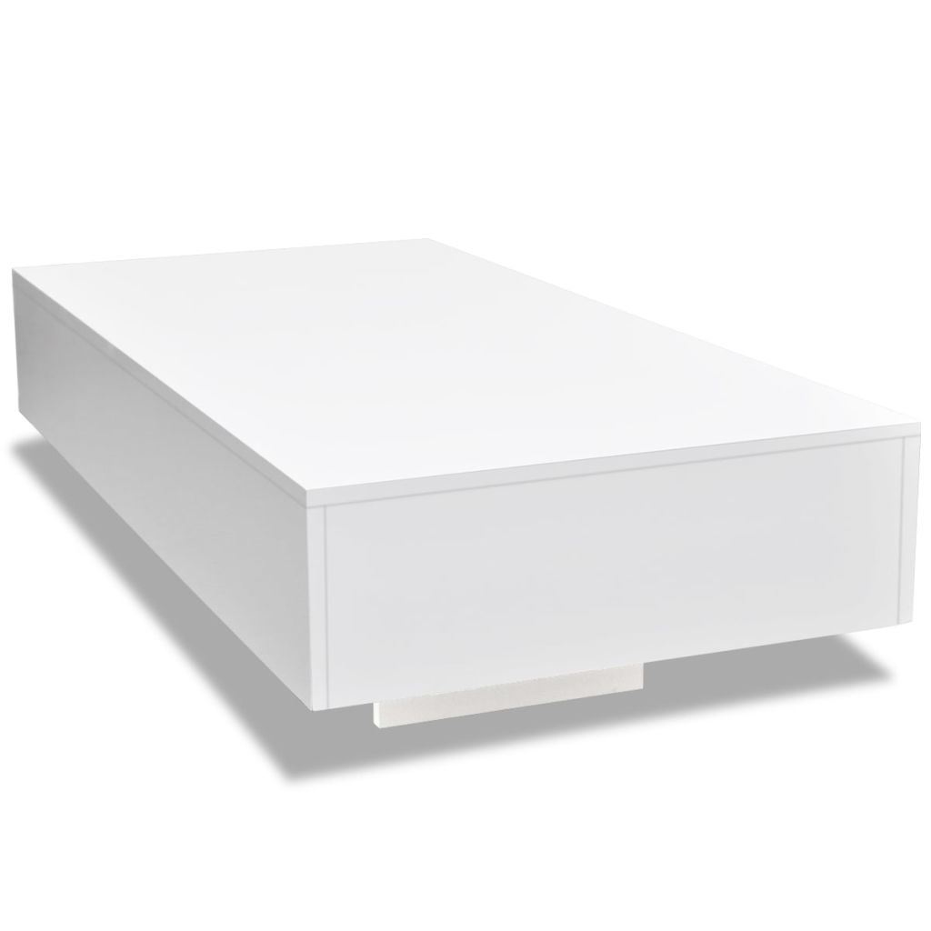 High Gloss Floating White Coffee Table by Blak Hom