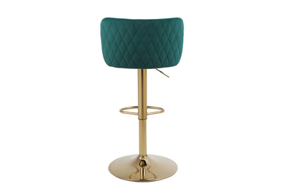 Set of 2 Modern  Bar Height, Swivel Velvet Bar Stool by Blak Hom