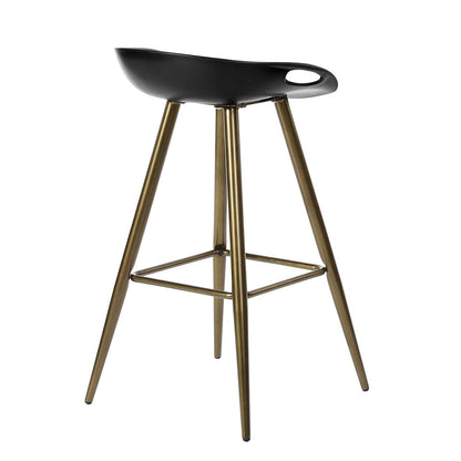 Set of 2 Black and Gold Counter Stool by Blak Hom