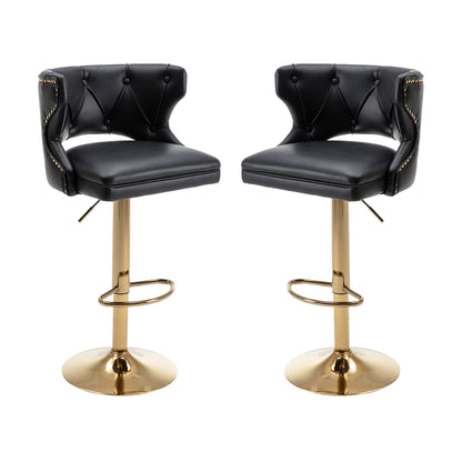 Set of 2 Modern Fashionable Velvet Bar Stools by Blak Hom