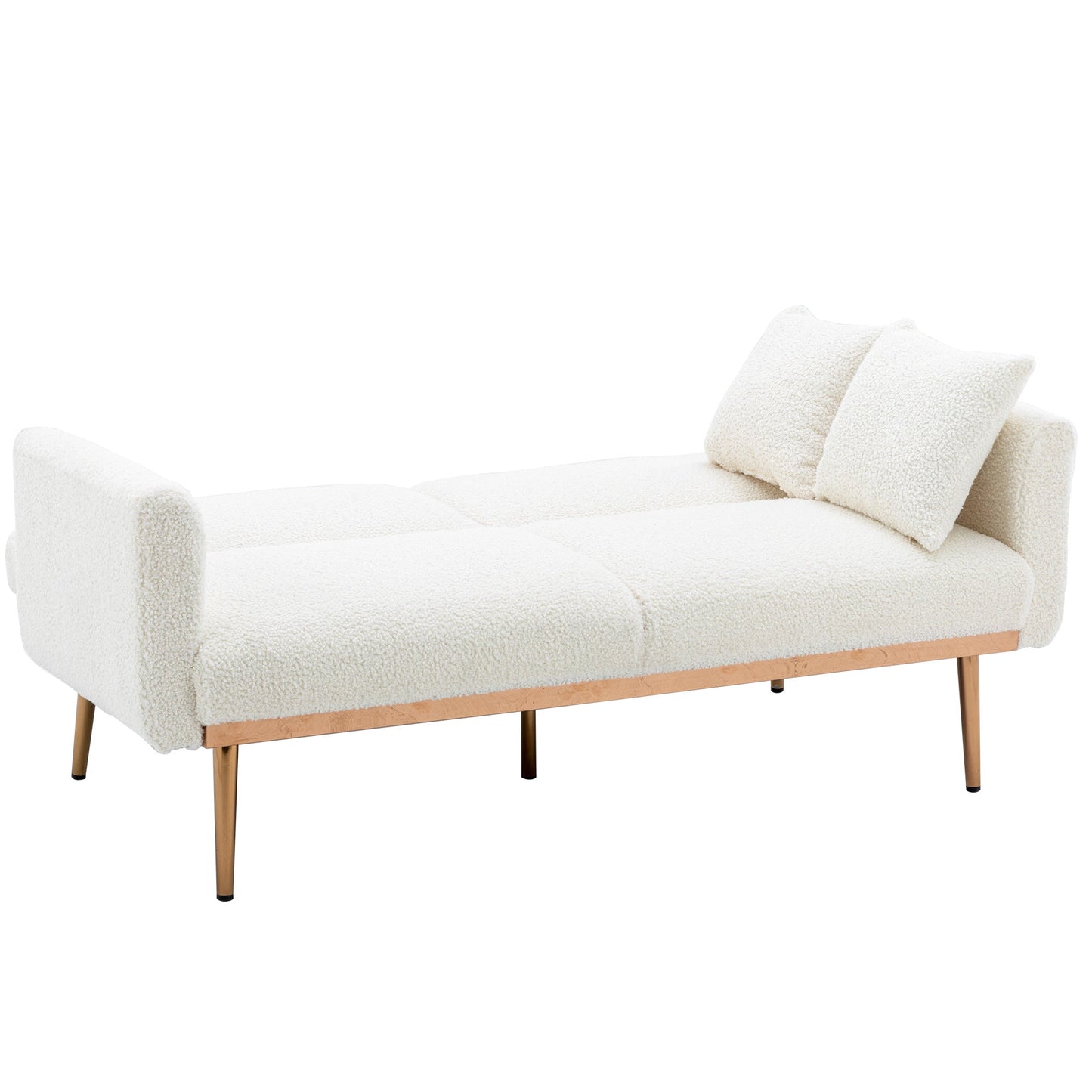 Velvet Accent loveseat sofa with metal feet by Blak Hom