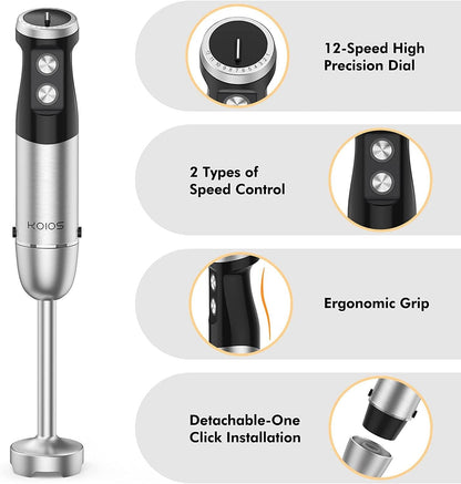 1000W Immersion Hand Blender, Multifunctional 5-in-1 by Blak Hom