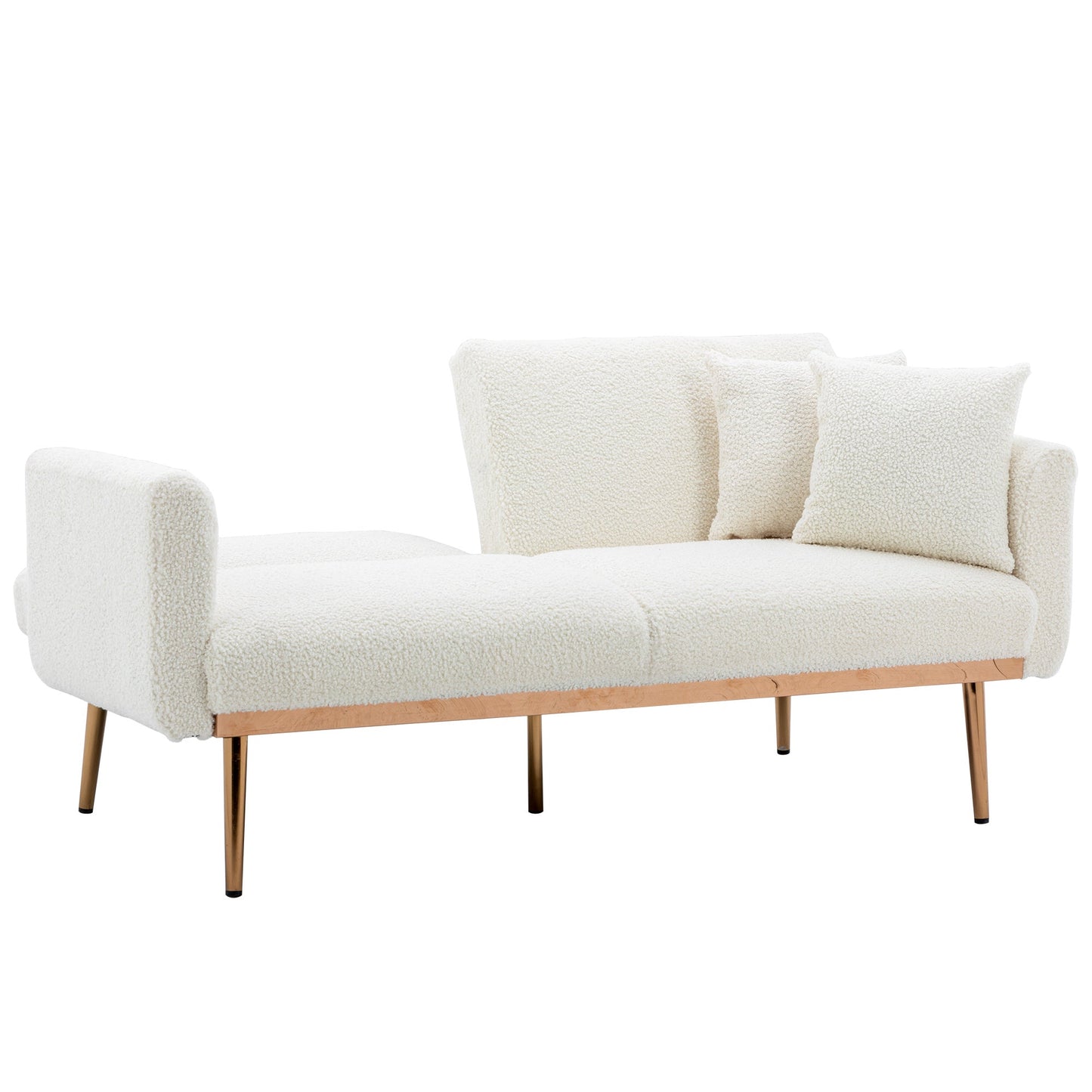 Velvet Accent loveseat sofa with metal feet by Blak Hom