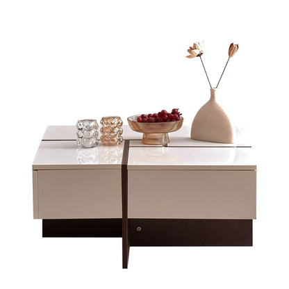 Victoria Collection Modern Style High Gloss Square Coffee Table by Blak Hom