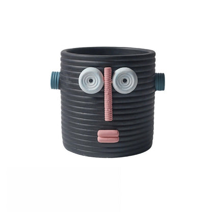 Dummy Robot Plant Flower Pot, Handmade Indoor / Outdoor Whimsical Ceramic Pots by INSPECIAL HOME