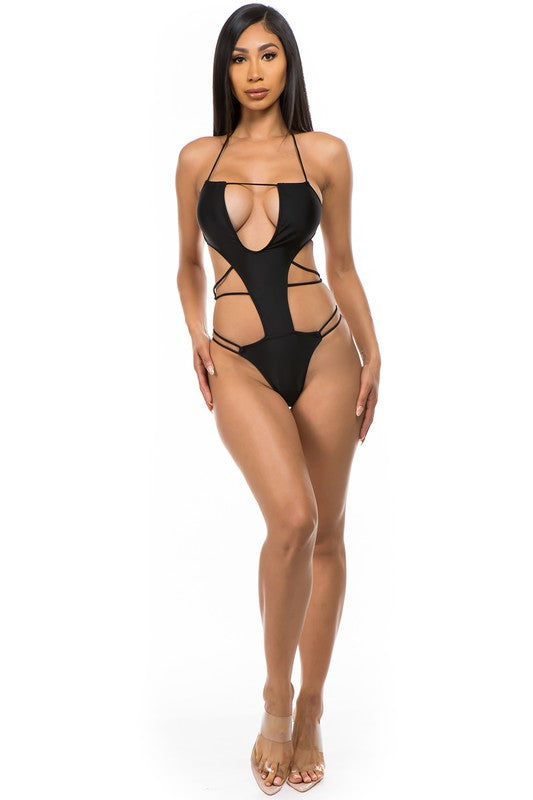 One-piece with sexy cut outs