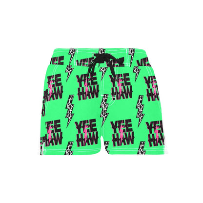 Women's Neon Yeehaw Beach Board Shorts by Baha Ranch Western Wear