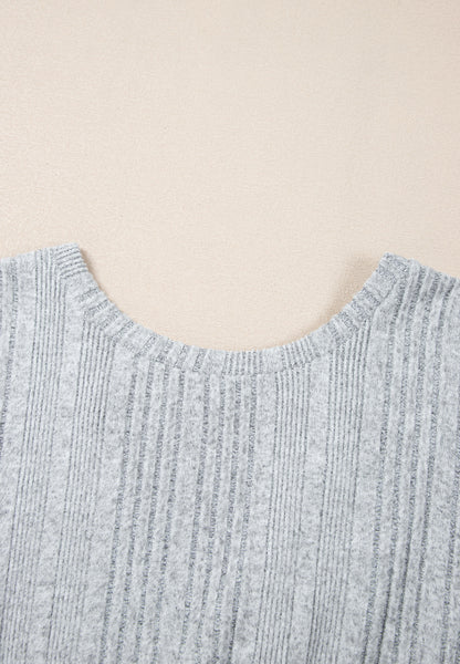 Crossover Backless Long Sleeve Knit Top