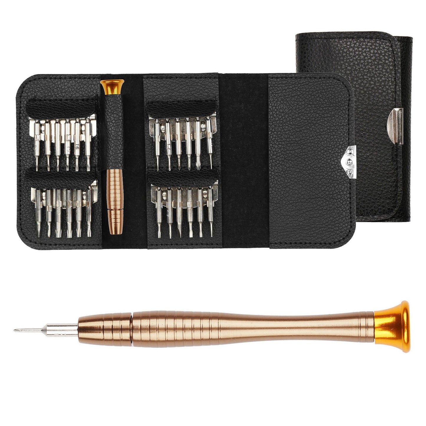 25 in 1 Multi-Purpose Precision Screwdriver Wallet Kit Repair Tools - Black by VYSN