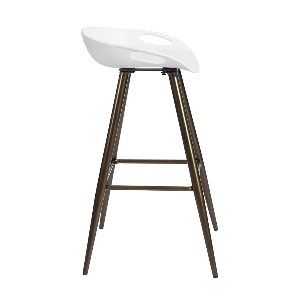 Bak Bar & Counter Stool (Set of 2) - White & Gold