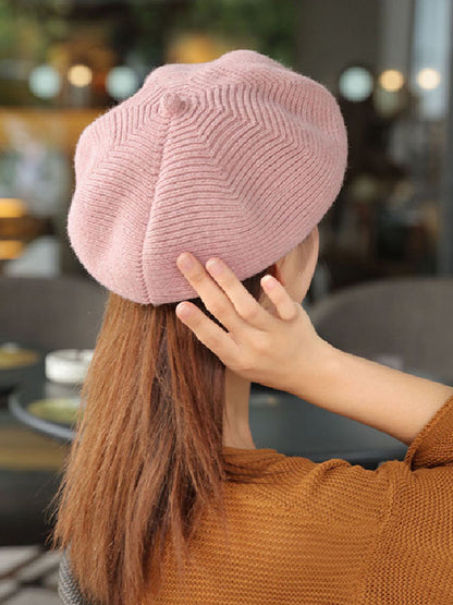 Solid Color Split-Joint Beret Hat by migunica