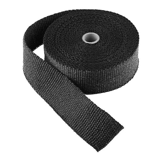 2" 50FT Exhaust Heat Wrap Fiberglass Manifold Header Pipe Heat Wrap w/12 x Locking Ties - Black by VYSN