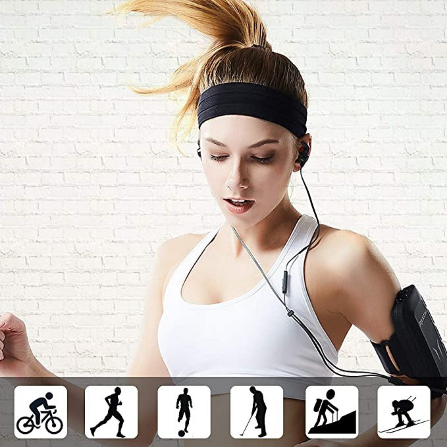 Sport and Fitness Sweat Wicking Fitness Headband  for Yoga, Running and Exercise by Jupiter Gear Home