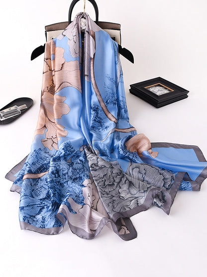 Vacation Floral Printed Shawl&Scarf by migunica