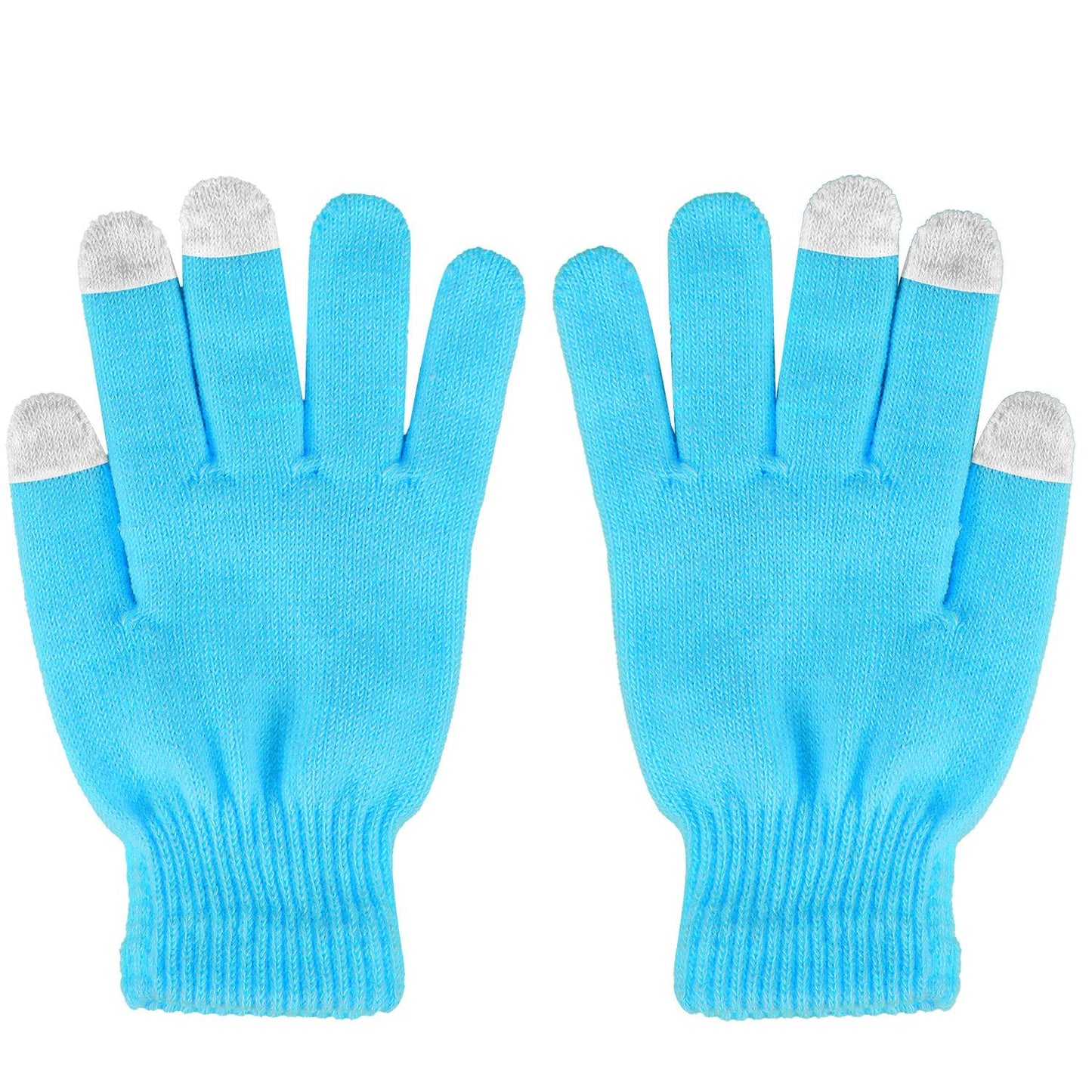 Unisex Winter Knit Gloves Touchscreen Outdoor Windproof Cycling Skiing Warm Gloves - Blue by VYSN