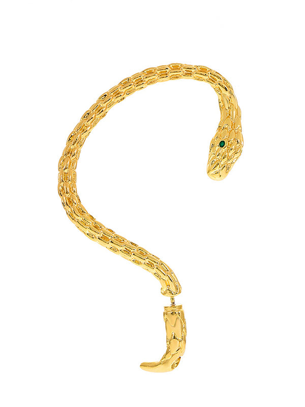 Snake Shape Earhook Earrings by migunica