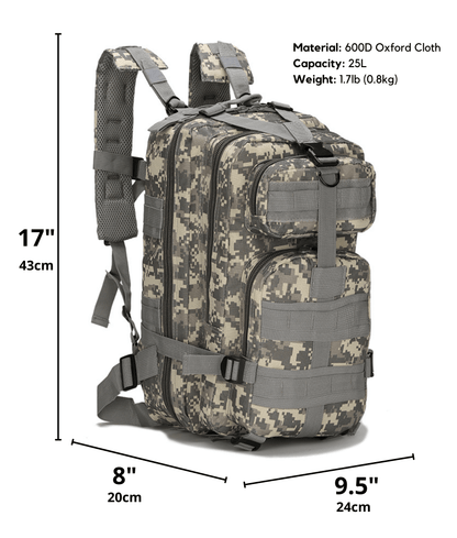 Tactical 25L Molle Backpack by Jupiter Gear