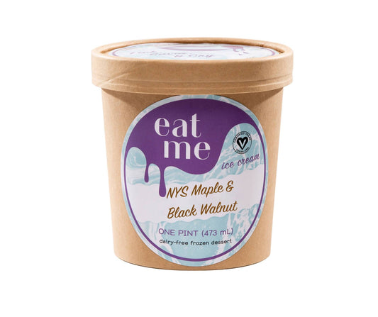 NYS Maple & Black Walnut Vegan Ice Cream Pints - 8 x 16oz by Farm2Me