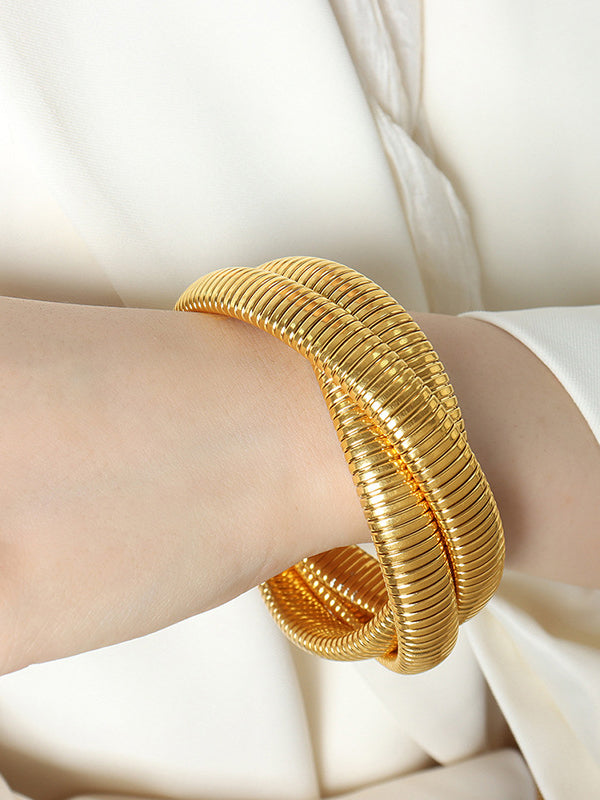 Pleated Solid Color Bracelet Accessories by migunica