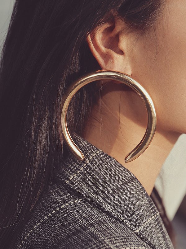 Original Statement Punk Geometric Earrings by migunica