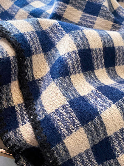 Vintage Imitated Cashmere Plaid Shawl&Scarf by migunica