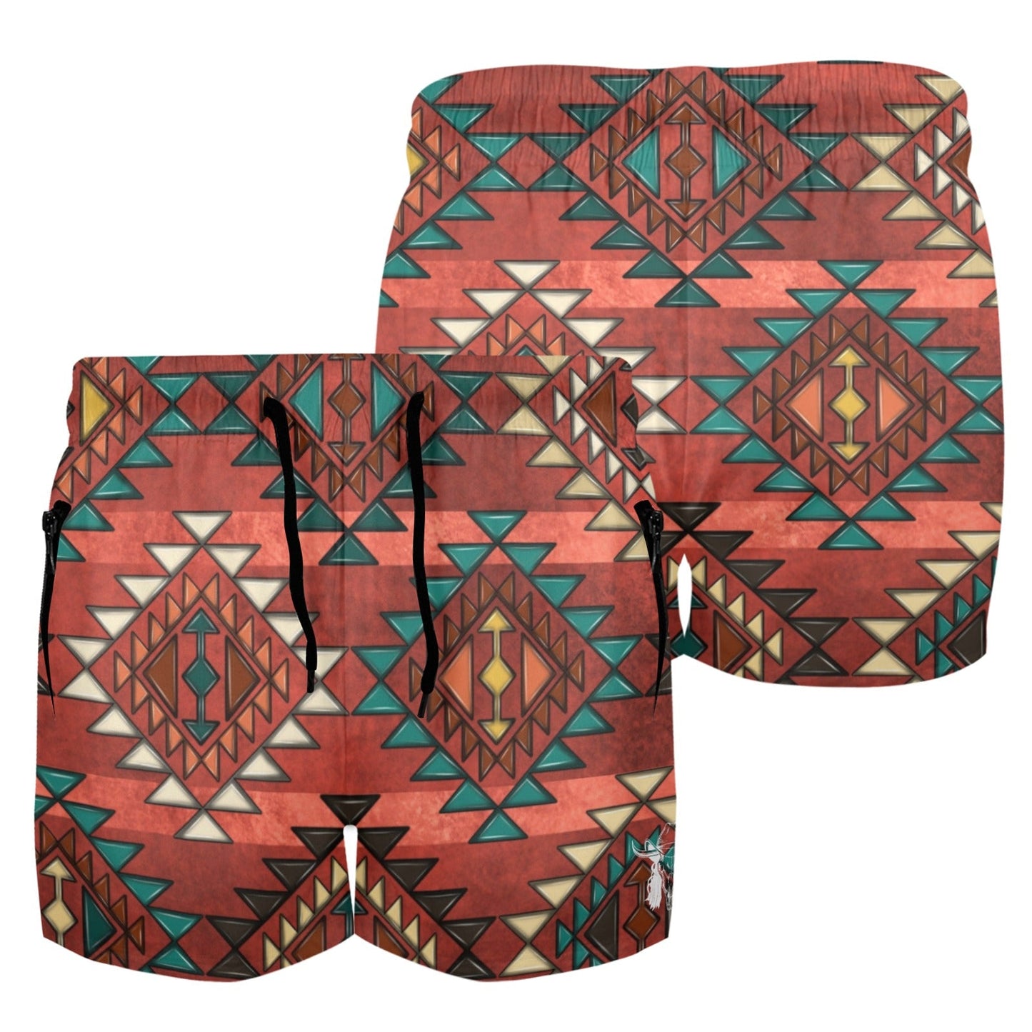 Mullet Cowboy Adobe Aztec Beach Shorts by Baha Ranch Western Wear