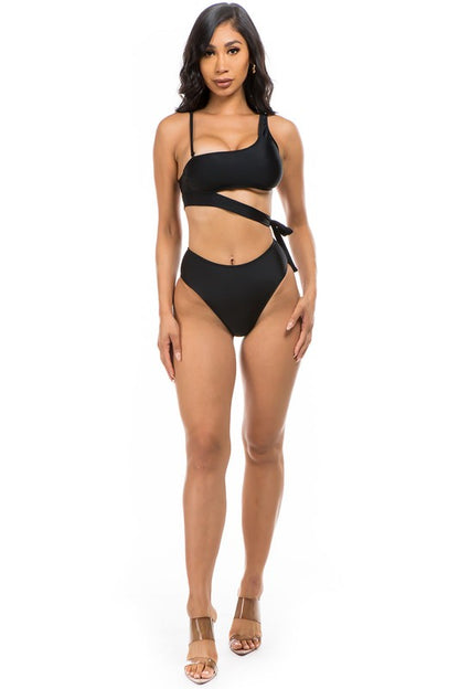 ONE SHOLDER TWO-PIECE BIKINI