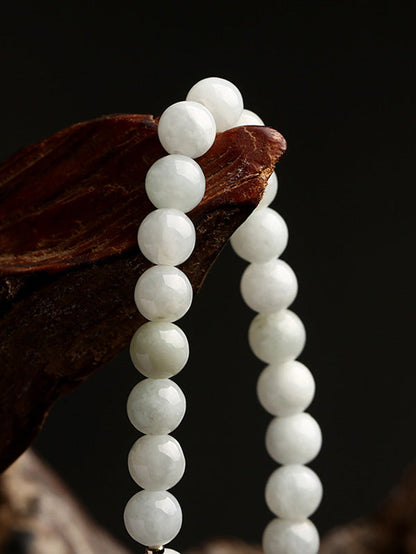 National Jade Beads&Flower Handmade Bracelet by migunica