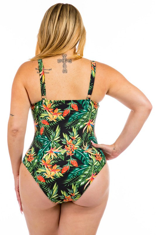 ONE-PIECE TROPICAL PRINT