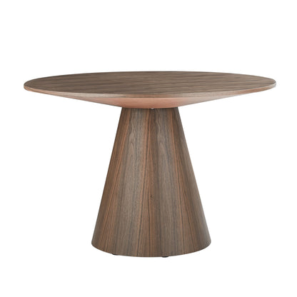 Round Modern Walnut Dining Table by Blak Hom