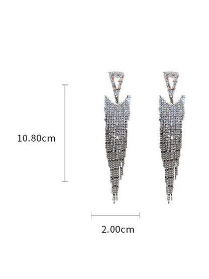 Original Statement Rhinestone Geometric Earrings by migunica