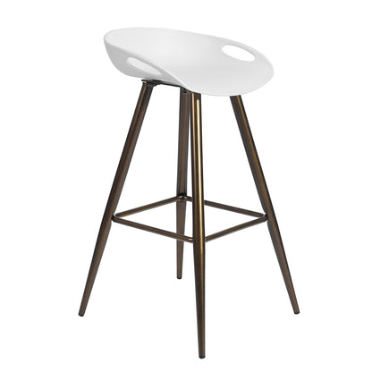 Bak Bar & Counter Stool (Set of 2) - White & Gold