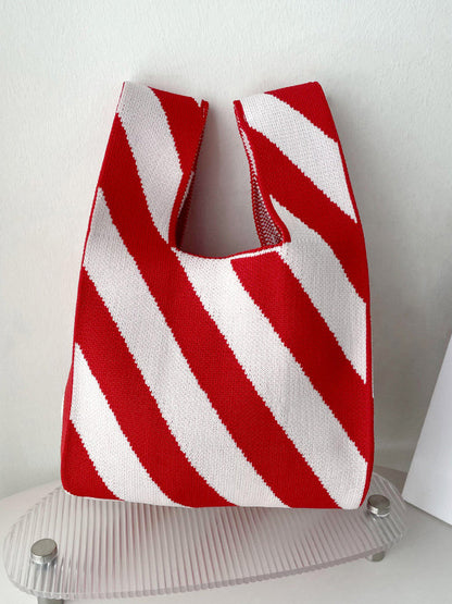 Urban Contrast Color Striped Bags Accessories Handbags by migunica