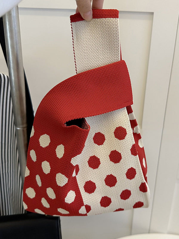 Multi-Colored Polka-Dot Split-Joint Bags Accessories by migunica