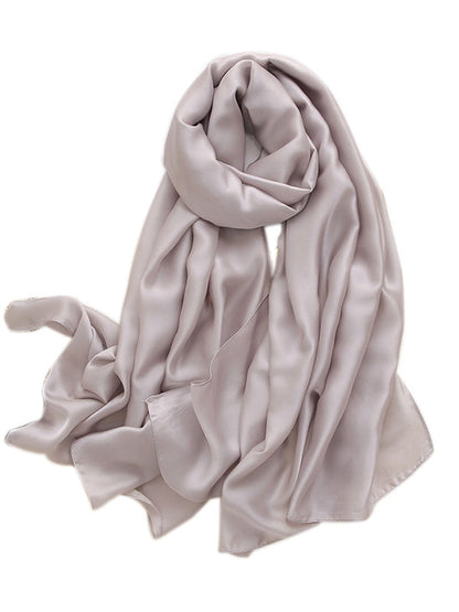 Solid Color Simple Original Sweet Satin Shawl&Scarf by migunica