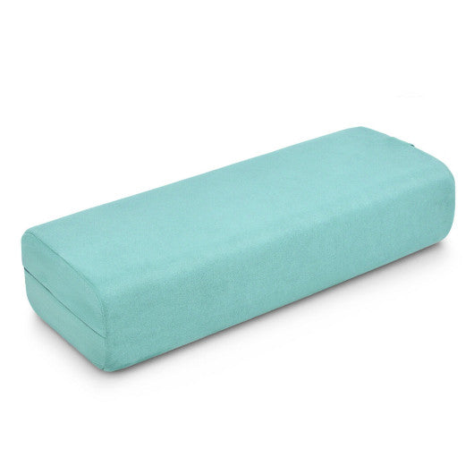 Yoga Bolster Pillow with Washable Cover and Carry Handle-Green by VYSN