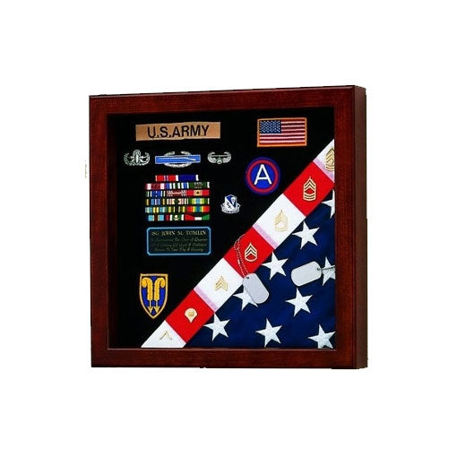 Flag Medals Display Case American Made - 4' x 6' Flag. by The Military Gift Store